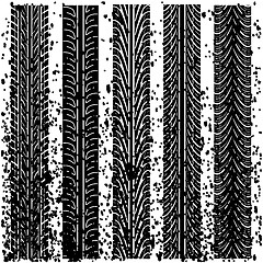 Image showing Set of detailed tire prints, illustration
