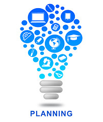 Image showing Planning Lightbulb Means Power Source And Aspire