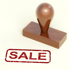 Image showing Sale Rubber Stamp Showing Promotion And Reduction