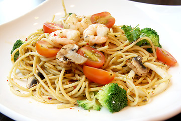 Image showing Seafood pasta