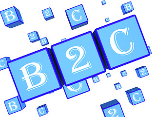 Image showing B2c Dice Represents Business To Customer And Client 3d Rendering
