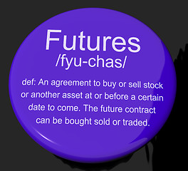 Image showing Futures Definition Button Showing Advance Contract To Buy Or Sel