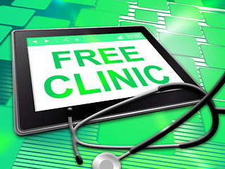 Image showing Free Clinic Shows No Cost And Complimentary