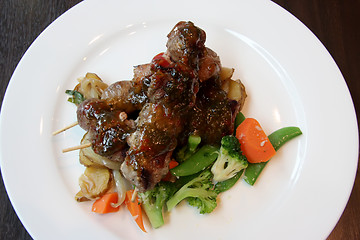 Image showing Lamb skewers