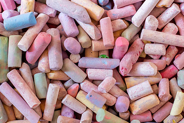 Image showing Different colors of soft-prepared chalks isolated