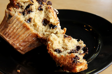 Image showing Banana chocolate muffin