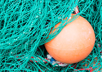 Image showing Pile of fishing nets