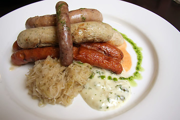 Image showing German sausages