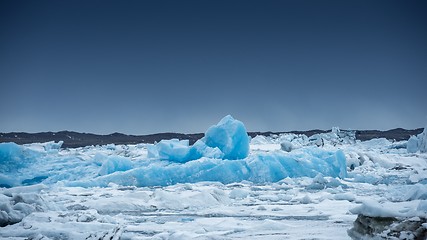 Image showing Blue icebergs closeup