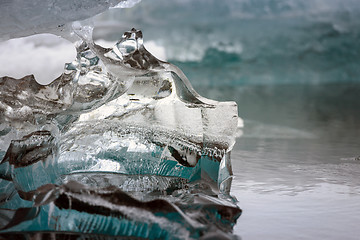 Image showing Blue icebergs closeup