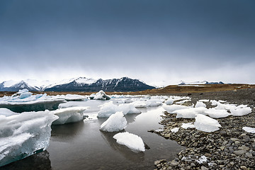 Image showing Icebergs at glacier lagoon 