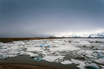 Image showing Icebergs at glacier lagoon 