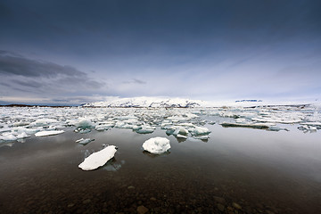 Image showing Icebergs at glacier lagoon 