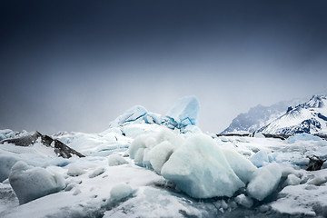 Image showing Blue icebergs closeup