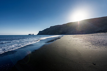 Image showing Beach near Vik Iceland