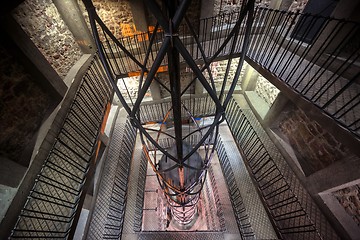 Image showing Industrial staircase going up