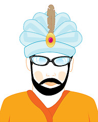 Image showing Man in hat of the hindu