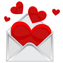 Image showing Heart in envelope