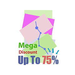 Image showing Mega Discount. Discount sticker. Offer sticker. Discount label. Special discount label. Sale sign. Discount element template. Special offer sticker. Promo sticker. Discount icon. Discount banner