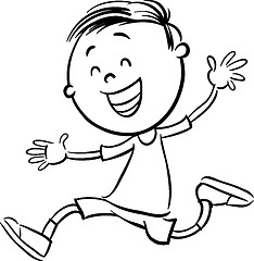 Image showing boy character coloring book