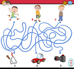 Image showing game of path maze illustration