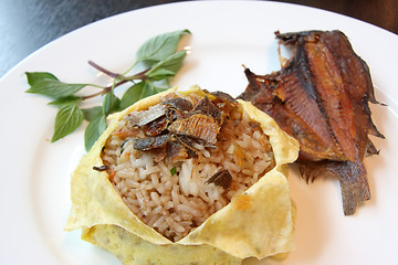 Image showing Thai fish rice