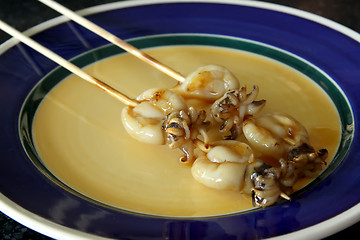 Image showing Squid skewers