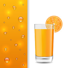 Image showing Advertise Banner with Orange Beverage and Drops