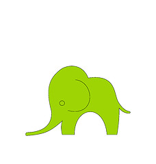 Image showing Cartoon Child of Elephant Isolated