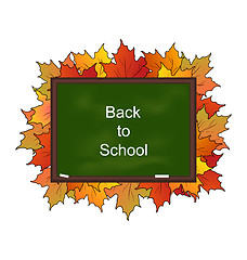 Image showing School Board with Maple Leaves