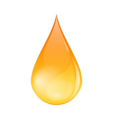 Image showing Single of Oil Drop Isolated on White Background