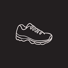 Image showing Sneaker sketch icon.