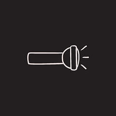 Image showing Flashlight sketch icon.