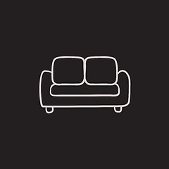 Image showing Sofa sketch icon.