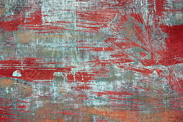 Image showing old paint on metal board