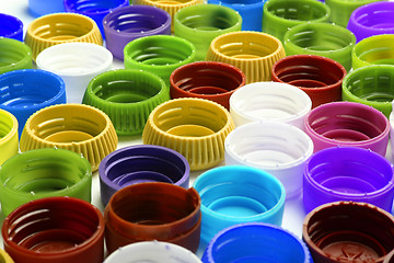 Image showing plastic caps background