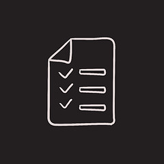Image showing Shopping list sketch icon.