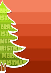 Image showing The Merry Christmas background with tree