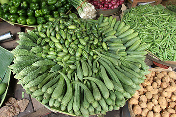 Image showing Vegetable market in Kolkata, India