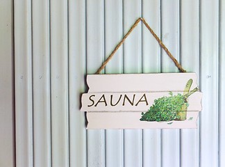 Image showing Sauna sign