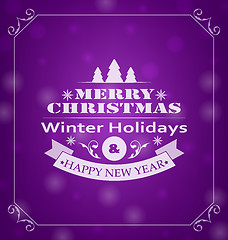 Image showing Merry Christmas Wishes, Typography Design