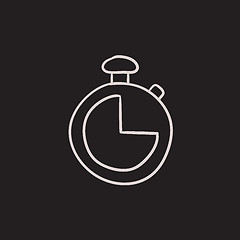 Image showing Stopwatch sketch icon.