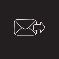 Image showing Sending email sketch icon.