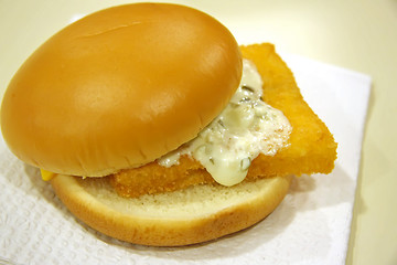 Image showing Fish burger