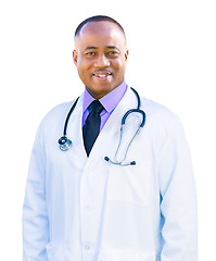 Image showing African American Male Doctor Isolated on a White Background