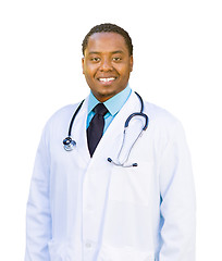 Image showing African American Male Doctor Isolated on a White Background