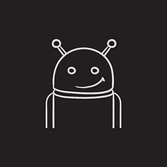 Image showing Robot sketch icon.