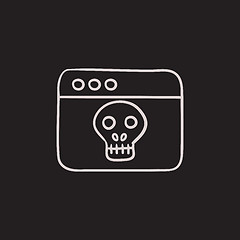 Image showing Browser window with skull sketch icon.