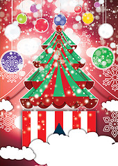 Image showing Christmas Typographic Background. Merry . Santa