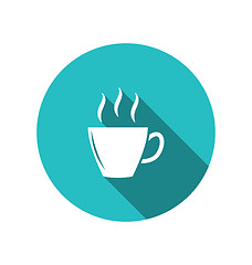 Image showing Coffee or tea cup, trendy flat minimal style